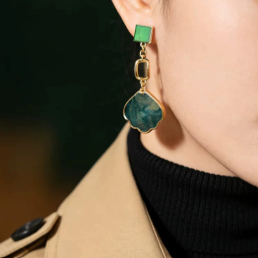 Seashell Petal Drop Earrings
