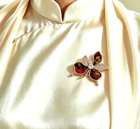 Three Petal Flower Brooch