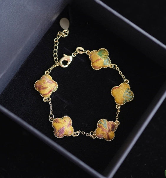 Four-Leaf Clover Chain Bracelet