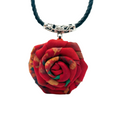 香云纱玫瑰花项链 玫红色礼盒 – Gambiered Canton Gauze Rose Necklace Rose Pink gift box