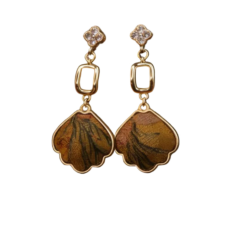 Seashell Petal Drop Earrings