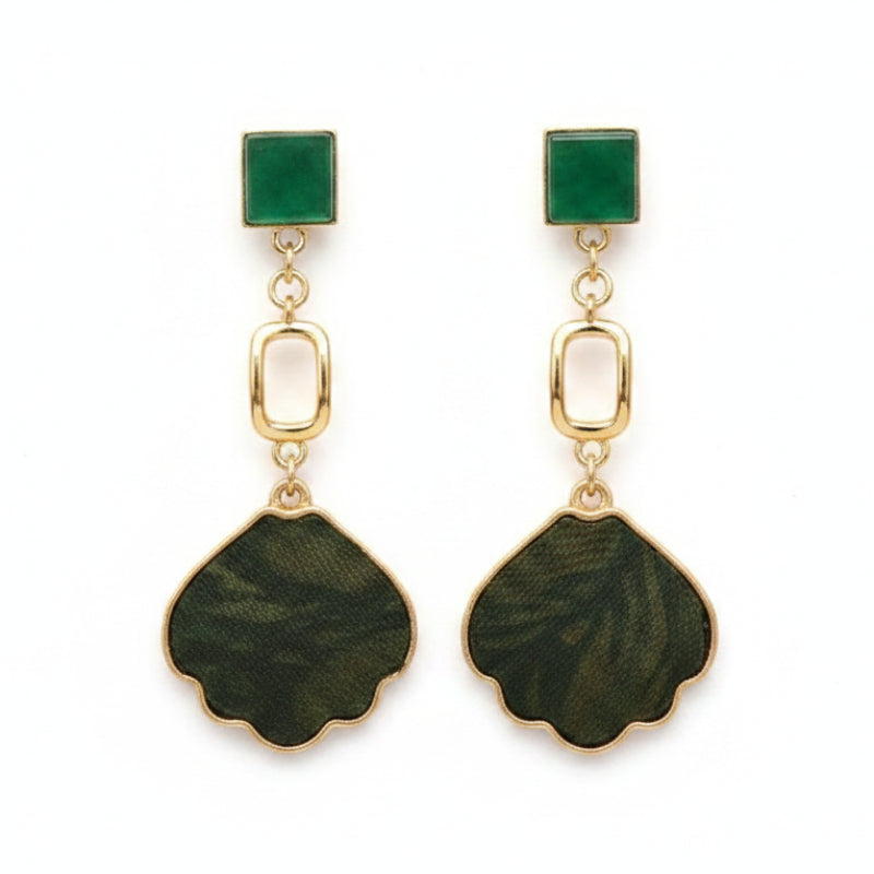Seashell Petal Drop Earrings